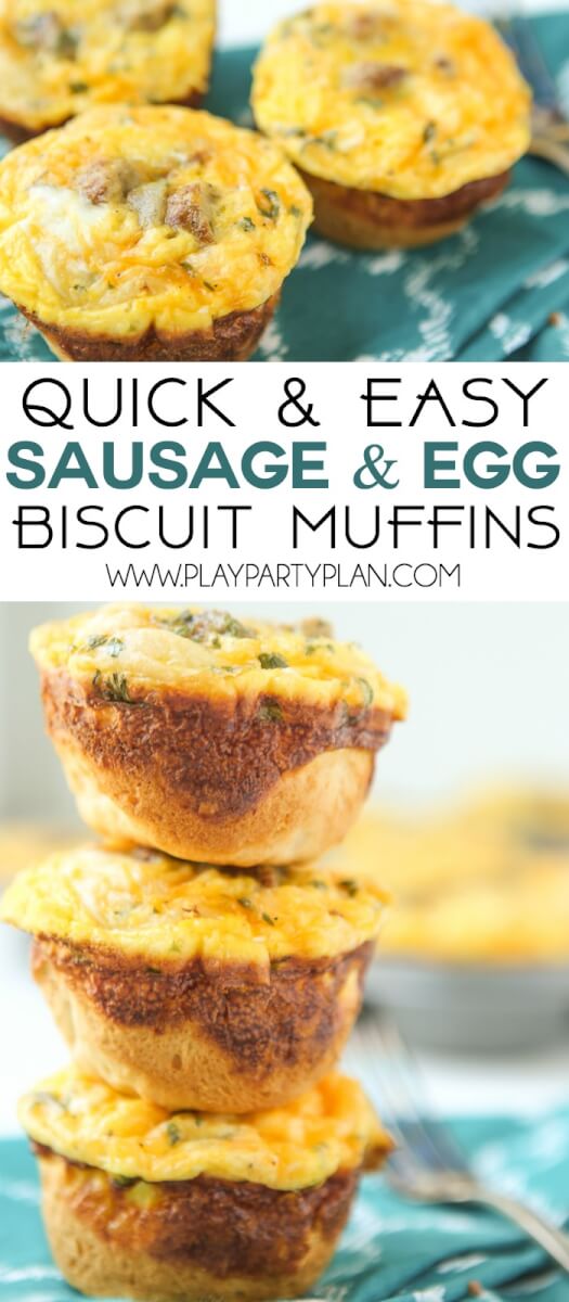 This easy sausage and egg muffin recipe combines your favorite breakfast flavors in a great make ahead egg muffin cups recipe that’s perfect for kids or adults. Make a bunch and stick them in the freezer then heat up throughout the week for a bit of protein in the morning! 