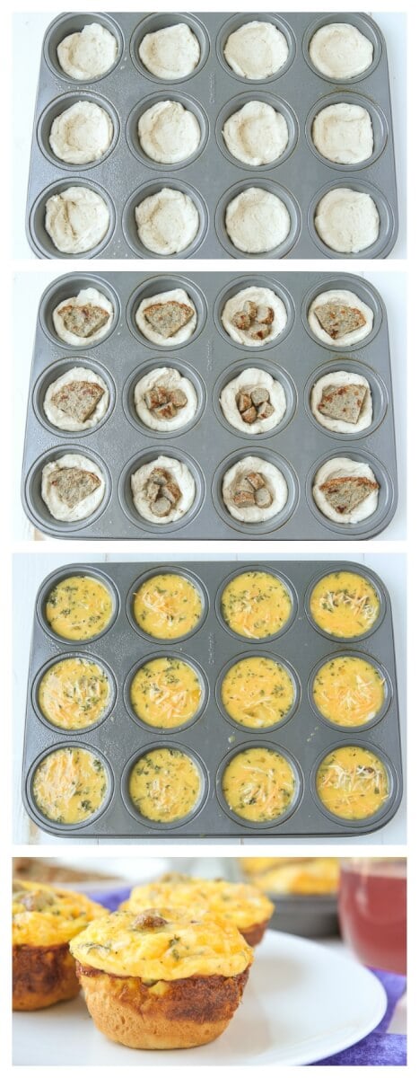 This easy sausage and egg muffin recipe combines your favorite breakfast flavors in a great make ahead egg muffin cups recipe that’s perfect for kids or adults. Make a bunch and stick them in the freezer then heat up throughout the week for a bit of protein in the morning! 