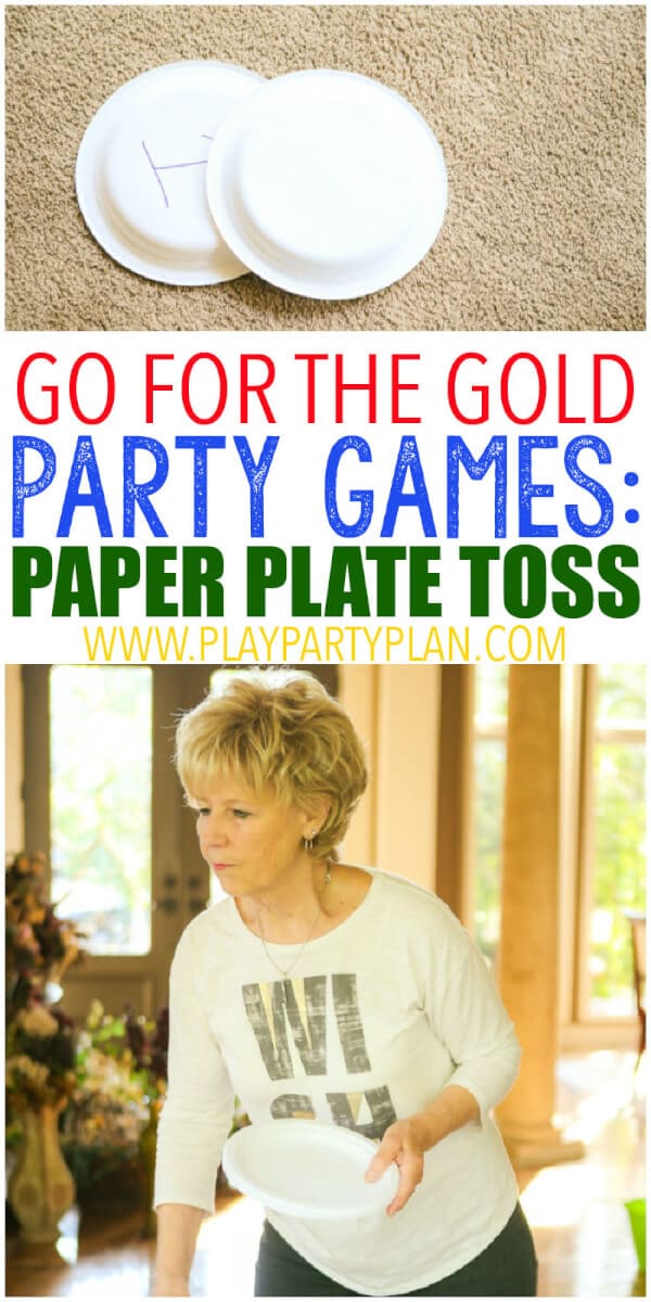 10 hilarious Olympics party games that are perfect for getting ready for the 2016 summer games in Rio! Fun for kids, for teens, and even for adults! Tons of simple minute to win it style activities that use things around the house. And for your winners? Chocolate Olympic medals! I can’t wait to try the household triathlon. 