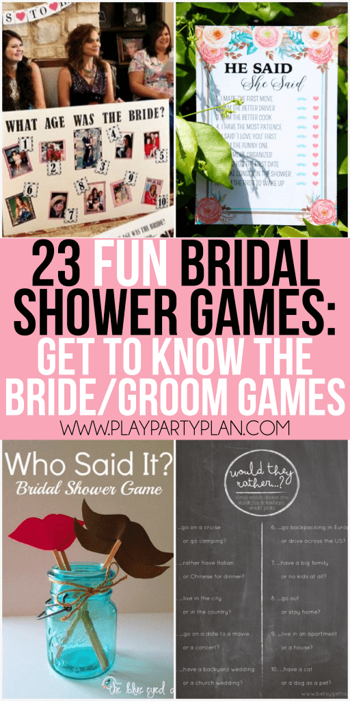 23 more funny bridal shower games that don’t suck including everything from games for couples, interactive games for large groups, and even a bunch of free printable bridal shower games! So many of these would be hilarious for a co-ed shower or for bride to learn more about the groom. Definitely a bunch of the best unique bridal shower games. 