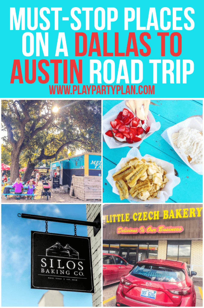 Three awesome places you have to stop when you go on a Dallas to Austin road trip. Delicious food and fun shopping make these must-stop places on your trip!