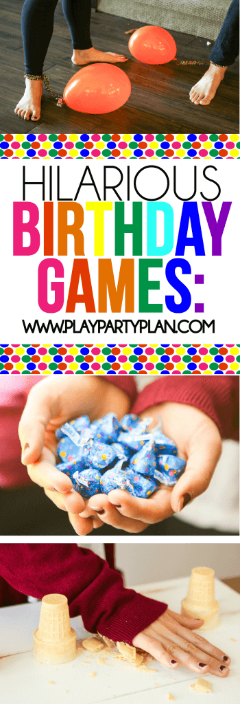 These hilarious birthday party games are great for teens and even for toddlers! Play them outdoor in the summer or indoor in the winter for one funny party! You could even try them with your tweens or for adults at a 50th birthday party. I can’t wait to try #3! 