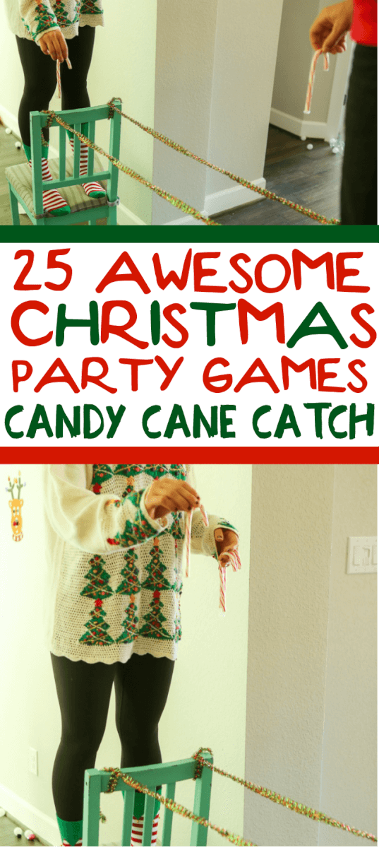 25 funny Christmas party games that are great for adults, for groups, for teens, and even for kids! Try them at the office for a work party, at school for a class party, or even at an ugly sweater party! I can’t wait to try these for family night this Christmas season! 