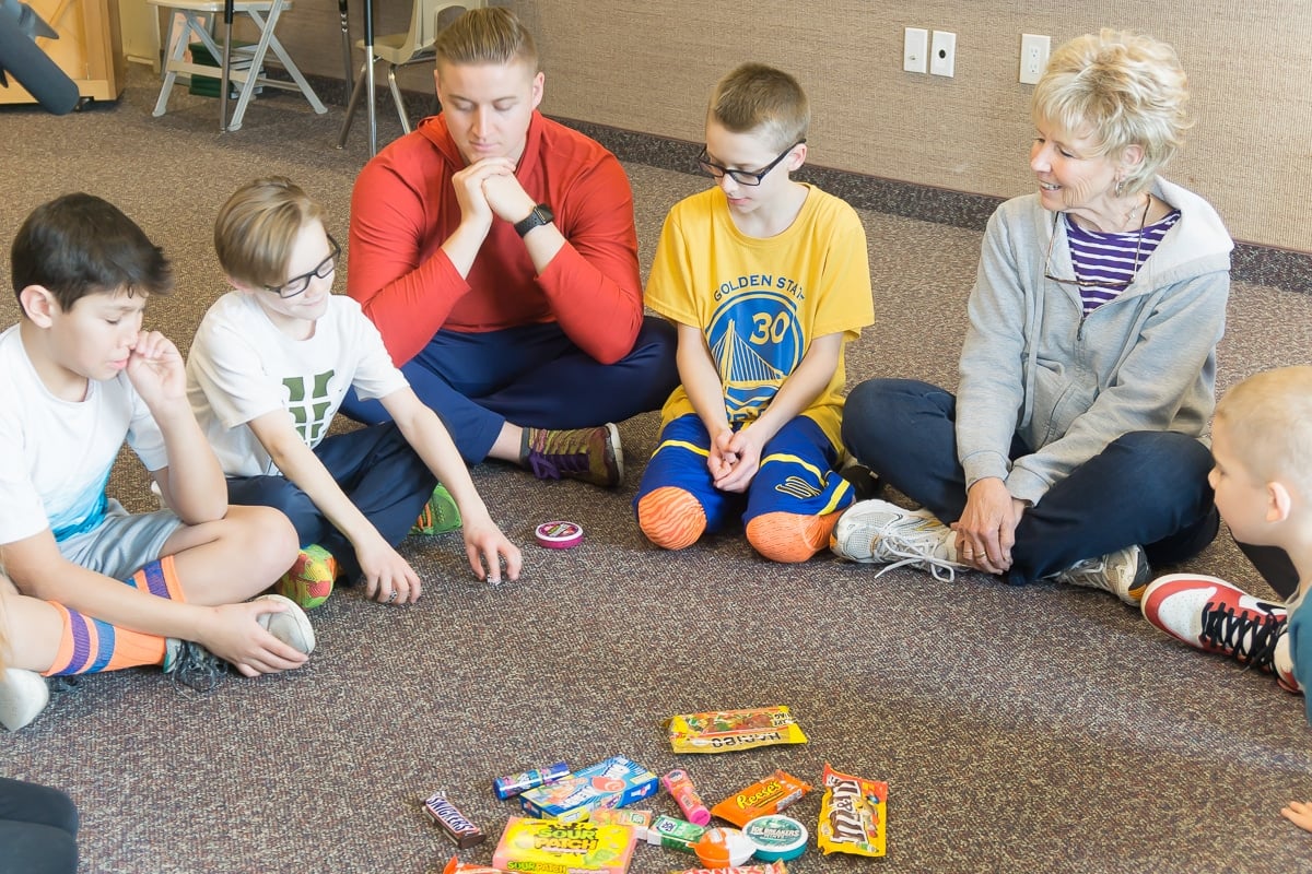 Candy makes for great birthday games for kids