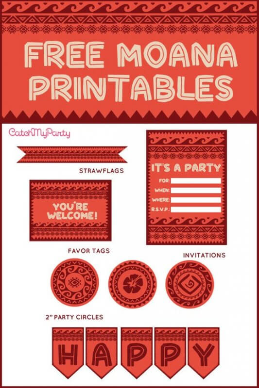 Free Moana Printables - Coloring Pages, Party Printables, and More