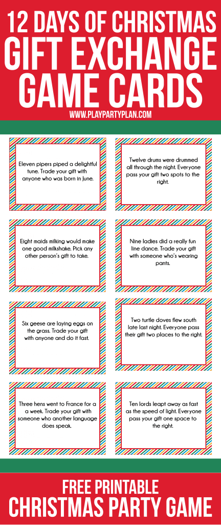 Christmas Gift Exchange Game Printable Christmas Game - Christmas gift exchange games, Gift exchange games, Christmas gift exchange