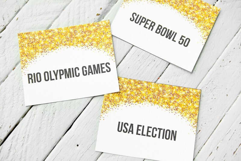 Looking for New Year's Eve games for adults? Look no further! These five New Year's Eve party games are perfect for testing what people remember about last year and getting people excited about next year! From printable trivia games to name songs from a popular playlist, there's something for everyone! 