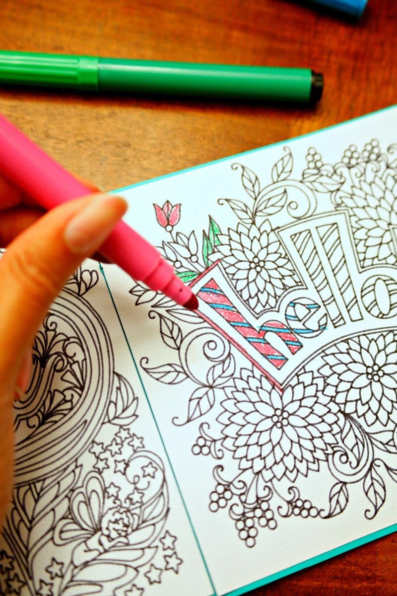 Coloring book made with the Cricut Explore Air