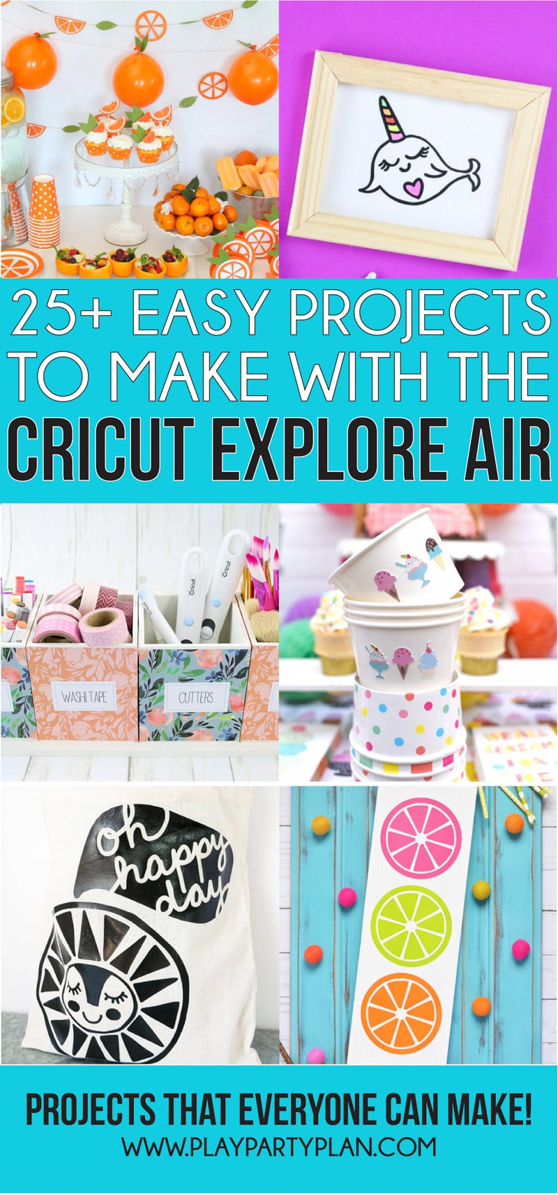 Tons of beginner Cricut projects you can make with a Cricut Explore Air or Cricut Maker! Whether you’re making them to sell or just want to DIY things for yourselves - this list of ideas has something for everyone!