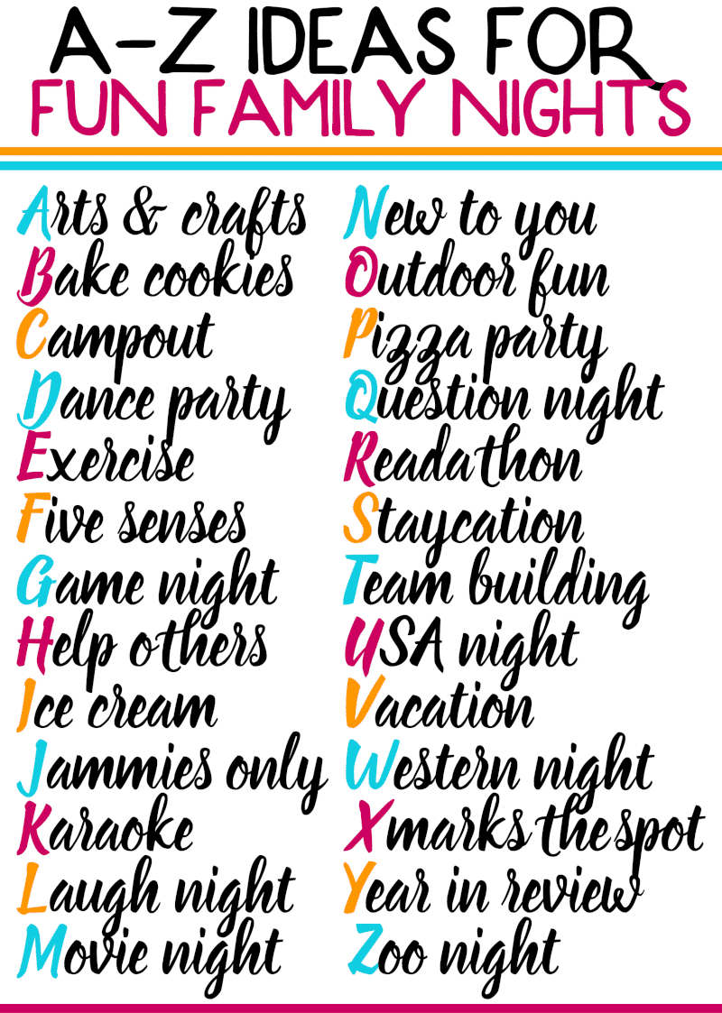 25+ Fun Family Activities Family Night Ideas for All Ages