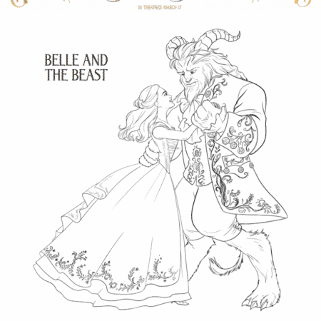 Free printable Beauty and the Beast coloring pages, perfect to keep yourself entertained before the live-action film release in March