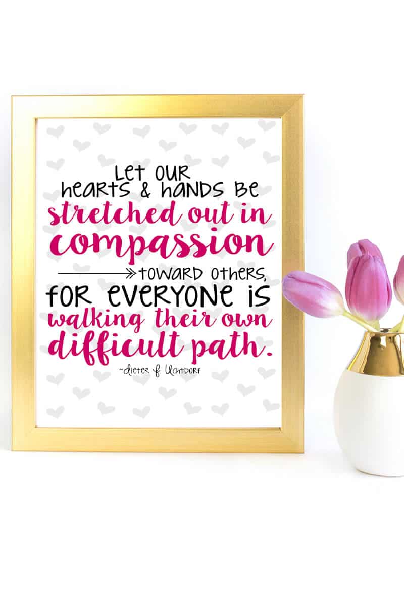 Free Printable Arms Stretched Out in Compassion Quotes and 