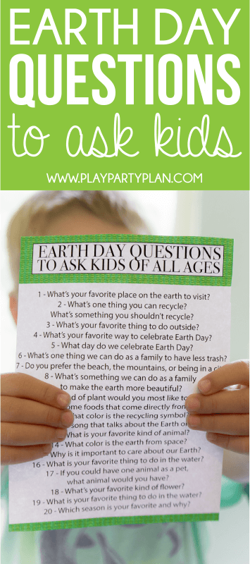 Earth Day quiz questions and activities to do with your kids! Loving this idea of sitting down with your preschooler or older kids and asking these questions!