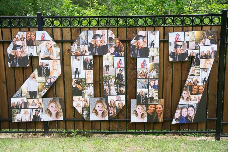 Picture perfect graduation party decorations to celebrate your graduate in the best way! Love how they incorporated photos into the graduation party food, graduation party games, and more!