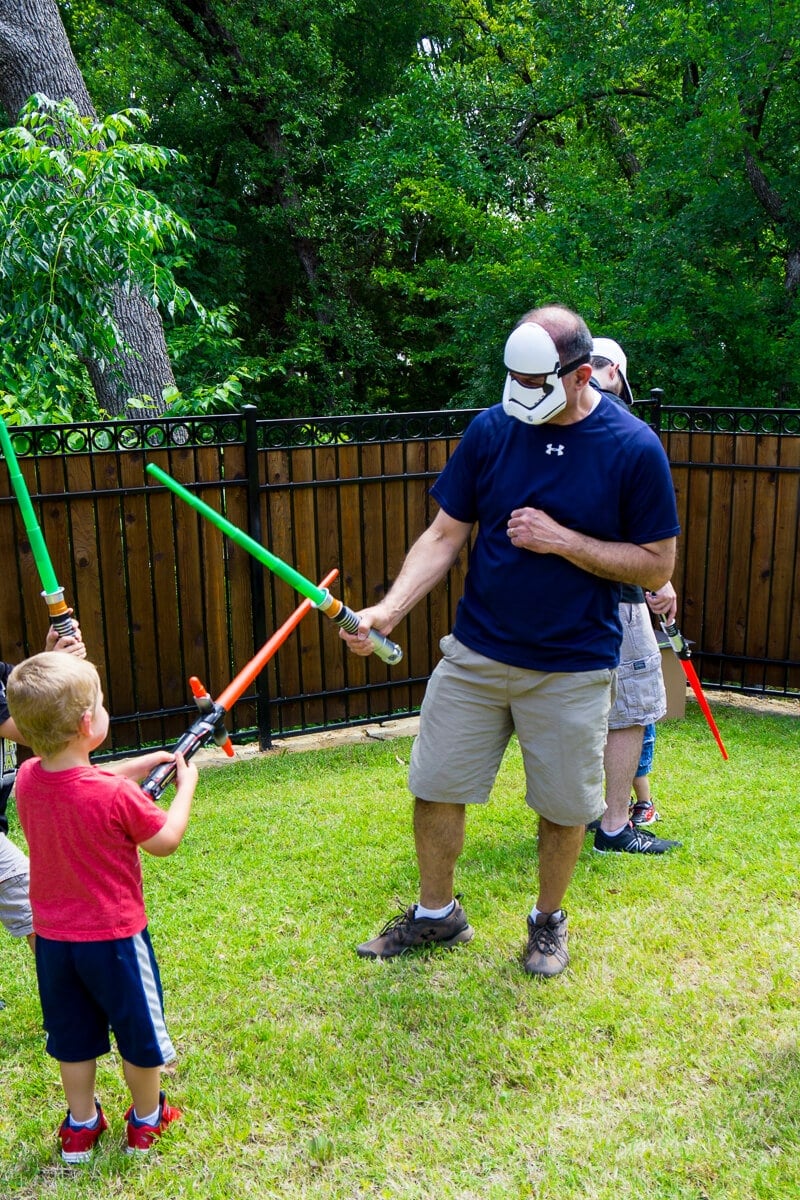 Try these fun DIY Jedi Training Academy party games for your next Star Wars birthday or kids party! Great ideas that work for boys, girls, and even a grown up party! Definitely trying these activities with my kids at our next Star Wars party! 