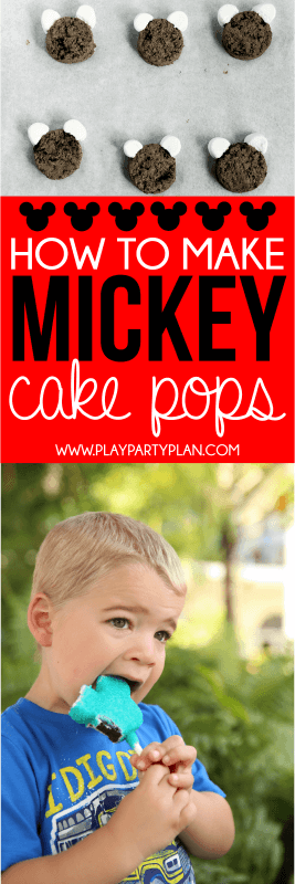 Make these homemade Mickey Mouse cake pops with this simple DIY copycat Disney recipe! They're perfect for a Disney World party or a Mickey Mouse party!