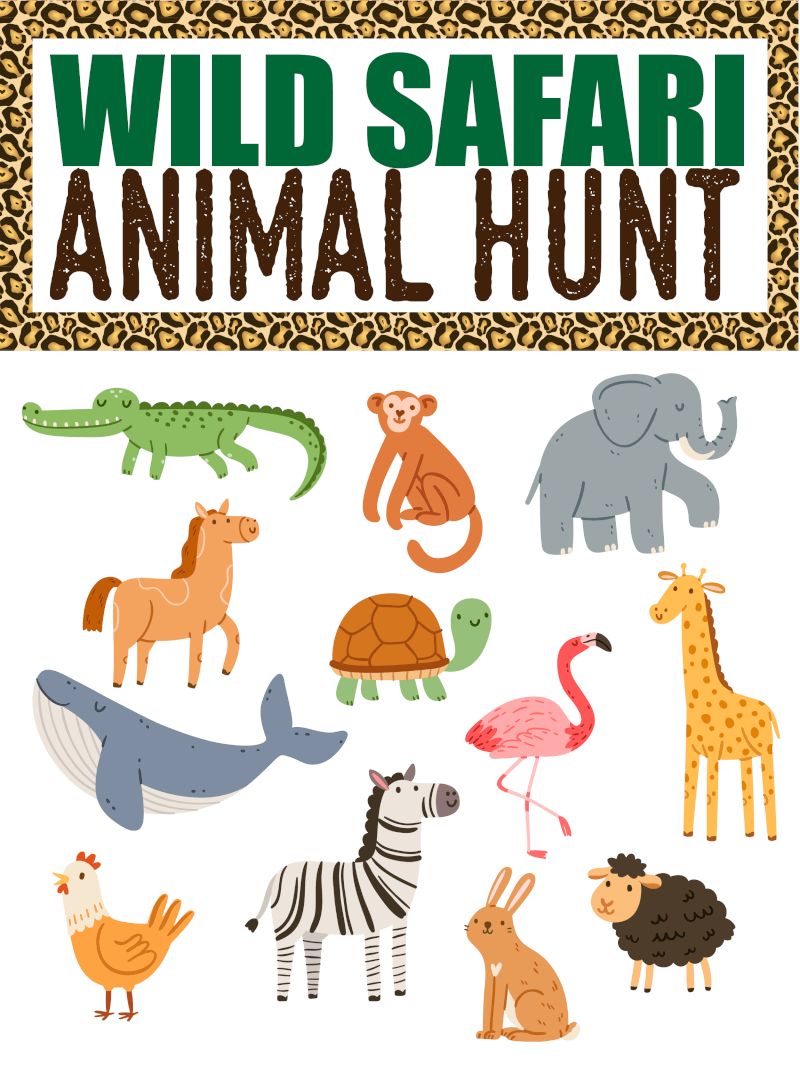This animal safari scavenger hunt is perfect for an animal safari party or birthday celebration! Perfect for preschool aged kids who love animals! I’m definitely trying these fun scavenger hunt ideas for kids for my son’s next party! 