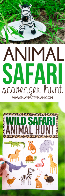This animal safari scavenger hunt is perfect for an animal safari party or birthday celebration! Perfect for preschool aged kids who love animals! I’m definitely trying these fun scavenger hunt ideas for kids for my son’s next party!
