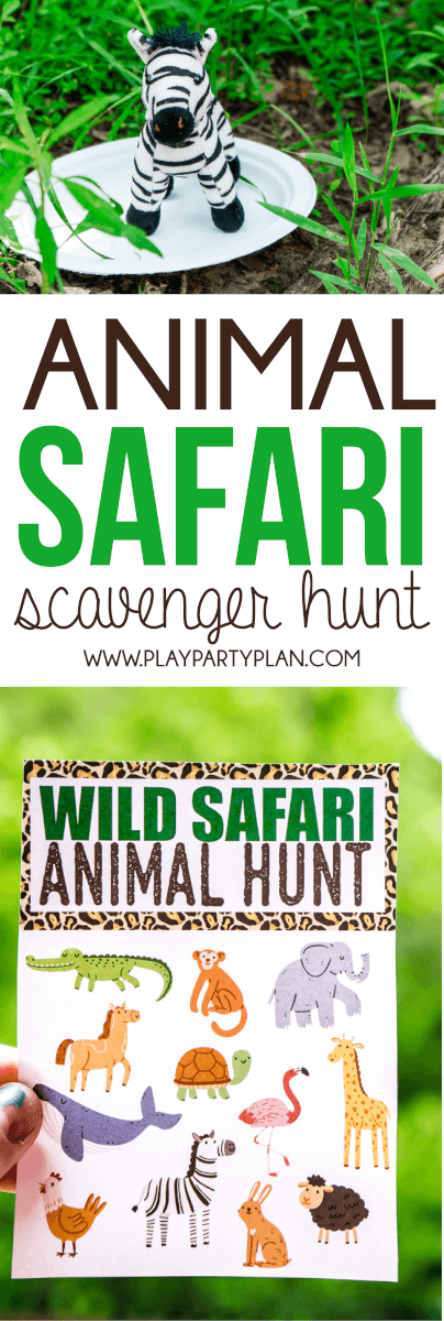 This animal safari scavenger hunt is perfect for an animal safari party or birthday celebration! Perfect for preschool aged kids who love animals! I’m definitely trying these fun scavenger hunt ideas for kids for my son’s next party!