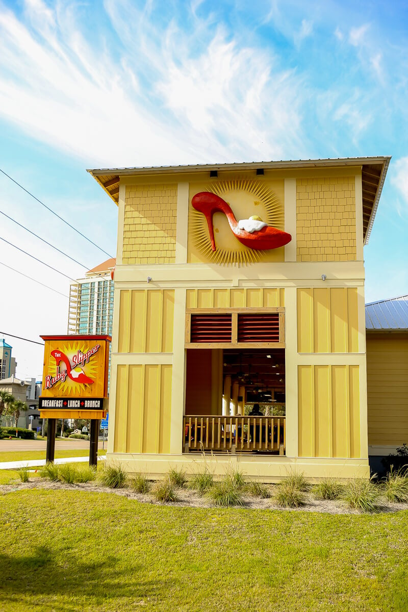 Ruby Slipper Cafe is a Gulf Shores Restaurant best known for its eggs benedict and pig-candy bacon!