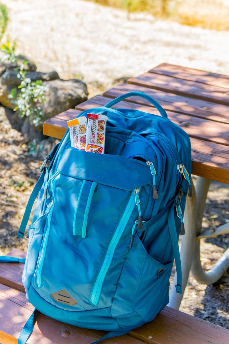 Pack a backpack and go for a hike with healthy snacks.