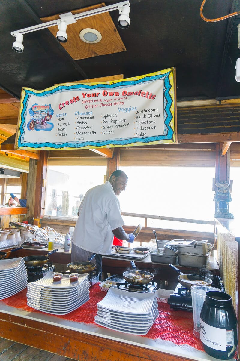 Get made to order omelets at Crabby Joe's in Daytona Beach!