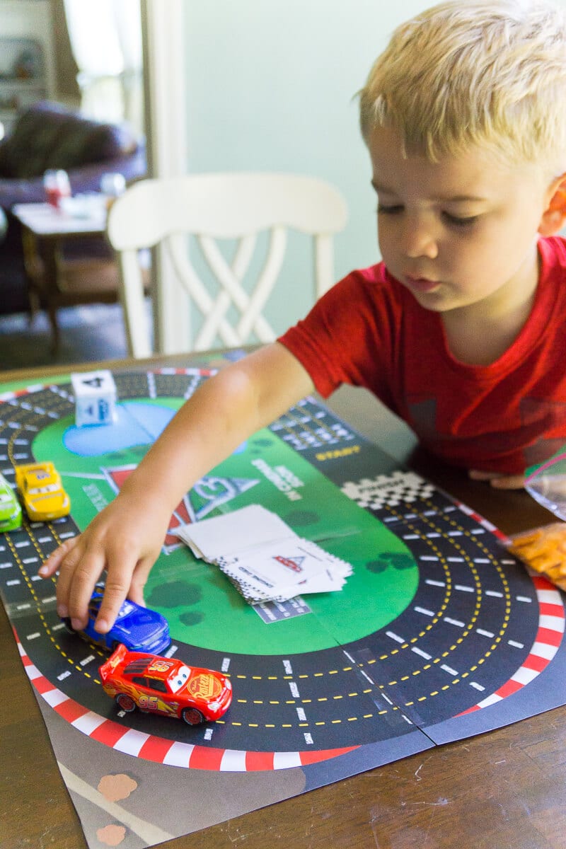 Free printable Disney Pixar Cars 3 games like the racetrack board game