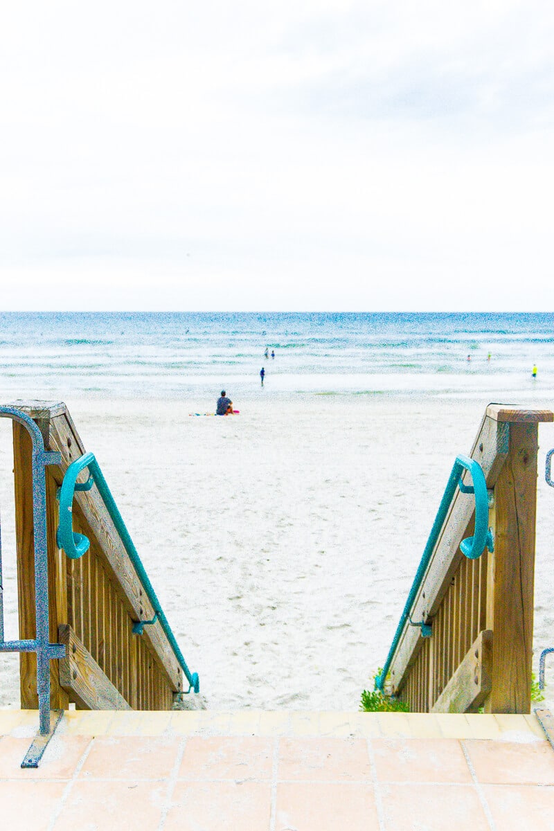 Take a walk from the Ocean Walk Daytona Beach to the beach below