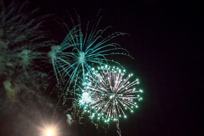 Fireworks near the Daytona Beach Bandshell on Saturday nights