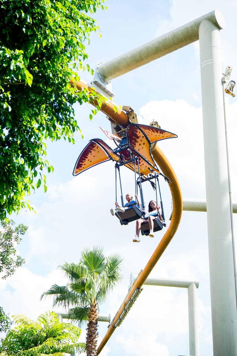 Pteradon Flyers in Camp Jurassic is one of our favorite rides at Universal Studios