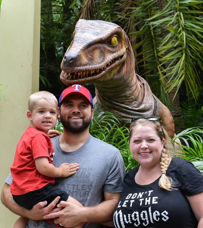 The raptor experience is a fun interactive dinosaur meeting at Islands of Adventure