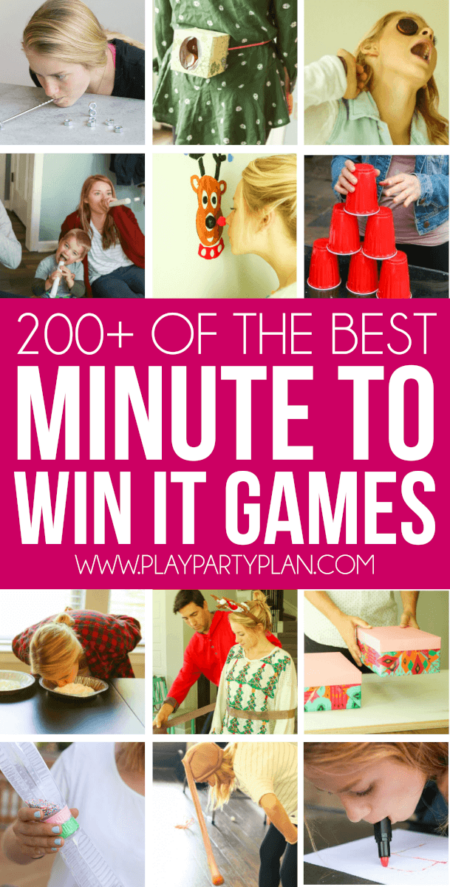 Fun Minute To Win It Games
 200 Hilarious Minute to Win It Games Everyone Will Love Play Party Plan