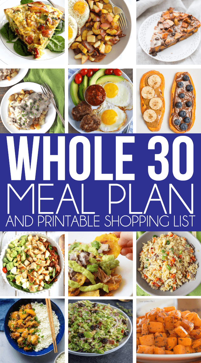 A great Whole 30 meal plan for anyone on the Whole 30 diet