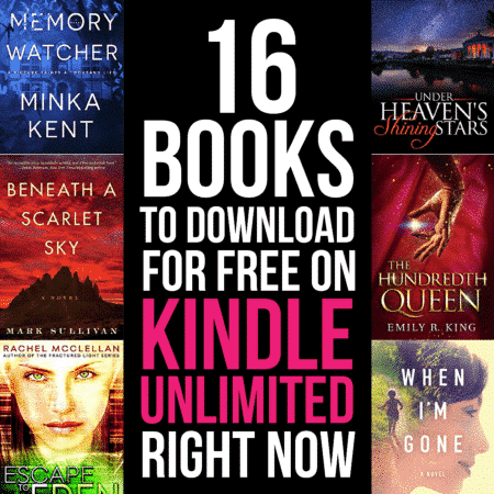 16 great free Kindle books to read with Kindle Unlimited! An entire year’s worth of books to add to your Kindle bookshelves! Can’t wait to read #8!