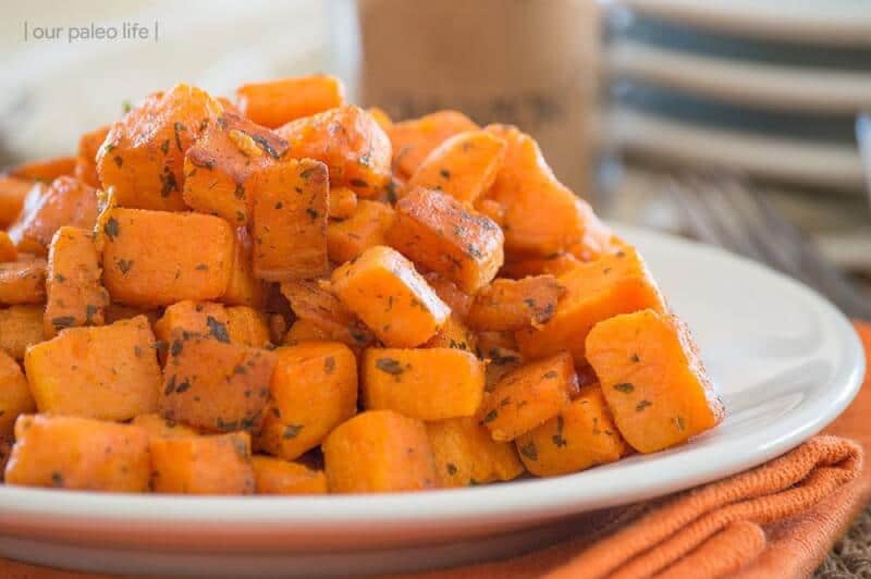 These skillet sweet potatoes make one of the best Whole 30 snacks