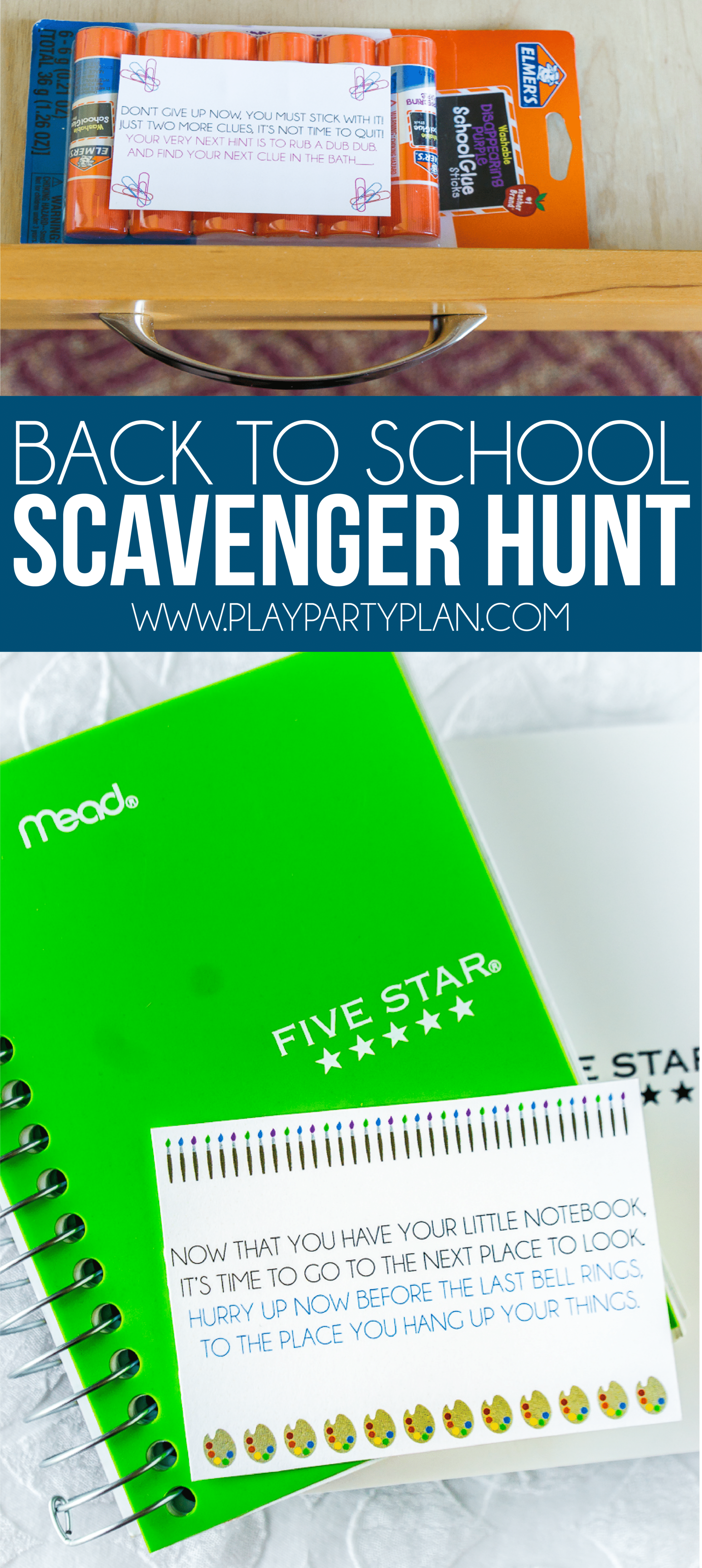 Back to school scavenger hunt