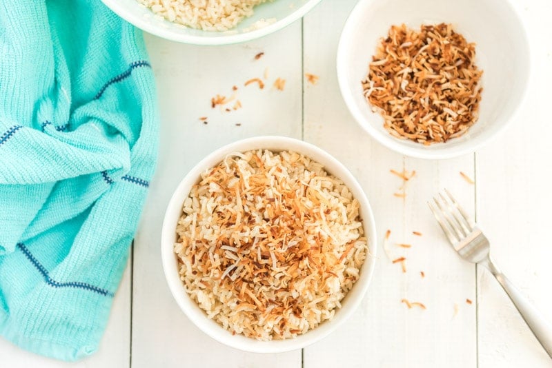 Bowl of coconut rice