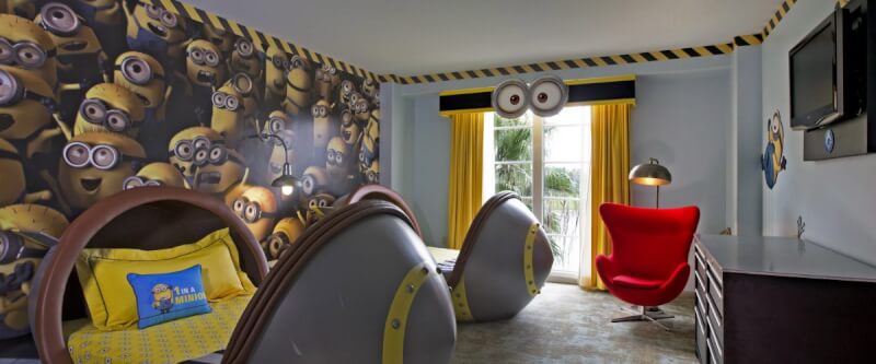 Don't miss the kids' Despicable Me suites at Loews Portofino Bay Hotel