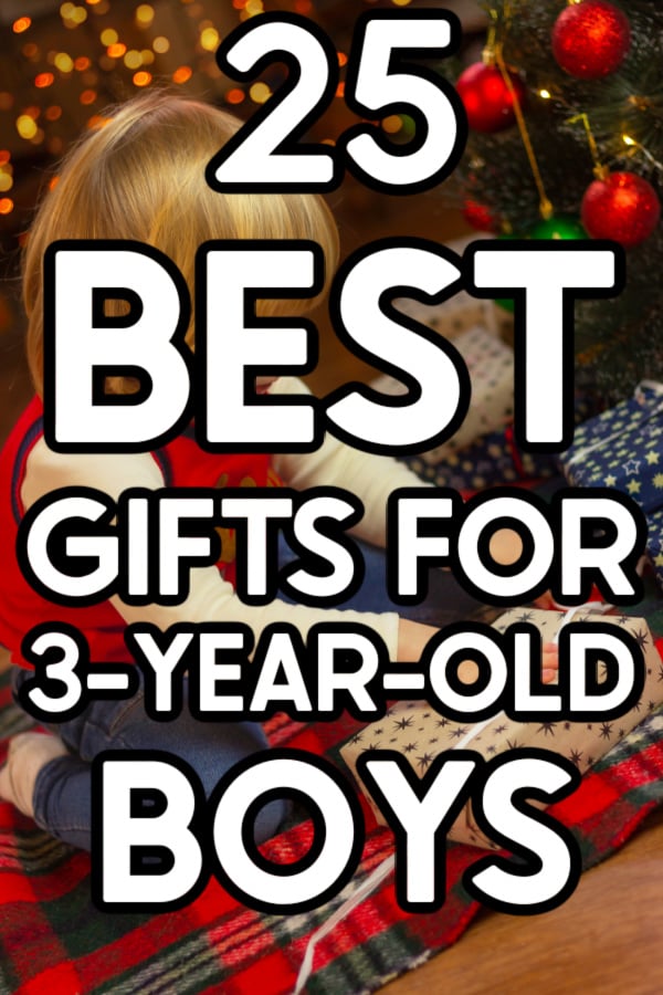 boy unwrapping a gift with text overlaid on top