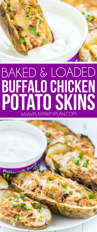 Quick and Easy Buffalo Chicken Stuffed Potato Skins Recipe - 89