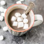 A healthy homemade hot chocolate recipe made with coconut sugar and collagen peptides