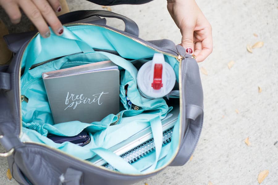 The linen insert in this Lily Jade diaper bag is a huge perk!