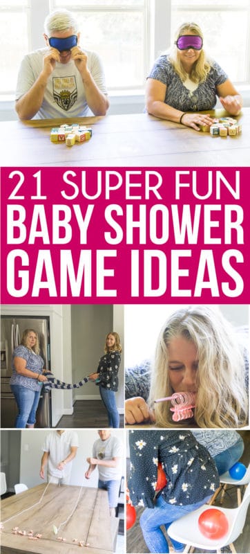 The best baby shower games! Tons of great ideas for boys, for girls, for coed showers, and for large groups! They’re funny, unique, and perfect for any type of baby shower!