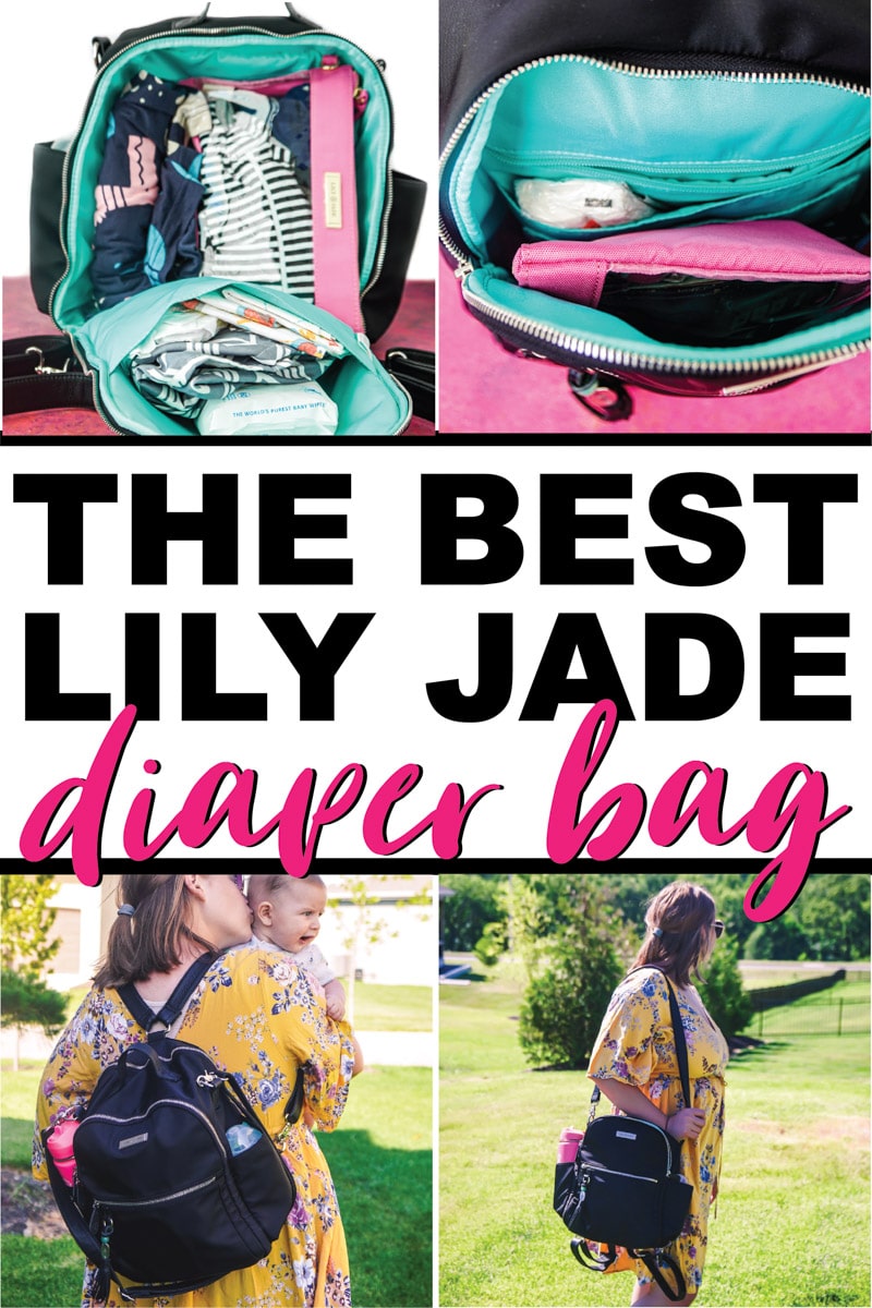 Two of the best diaper bag backpack options including a full review of Lily Jade diaper bags.