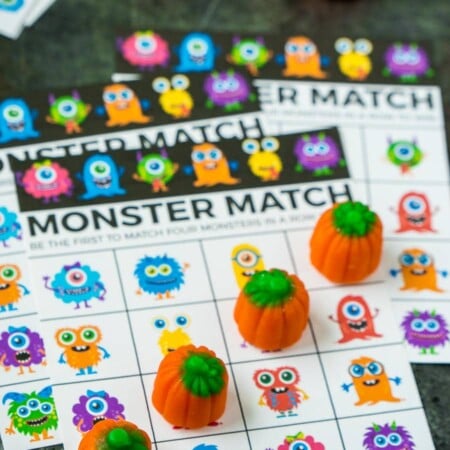 Halloween bingo cards inspired by Monster Mash