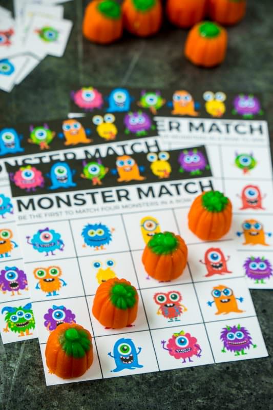 Halloween bingo cards inspired by Monster Mash