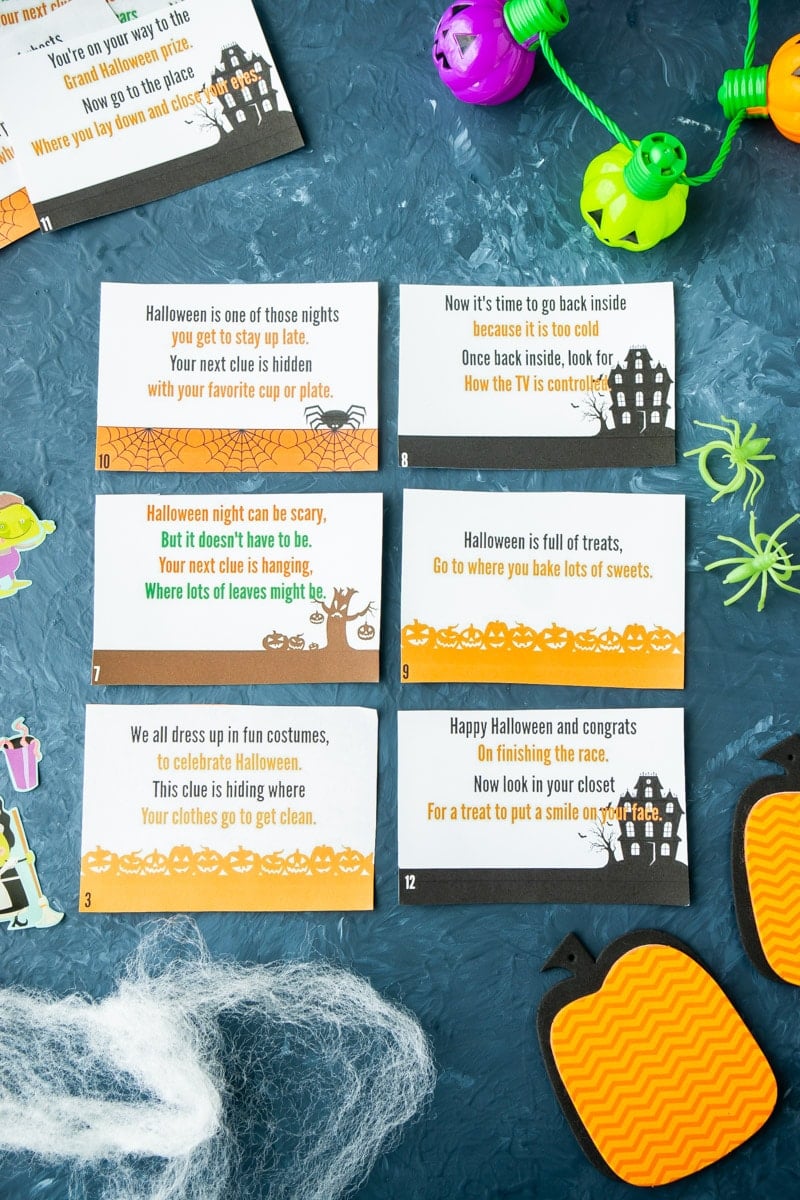 Halloween scavenger hunt riddles