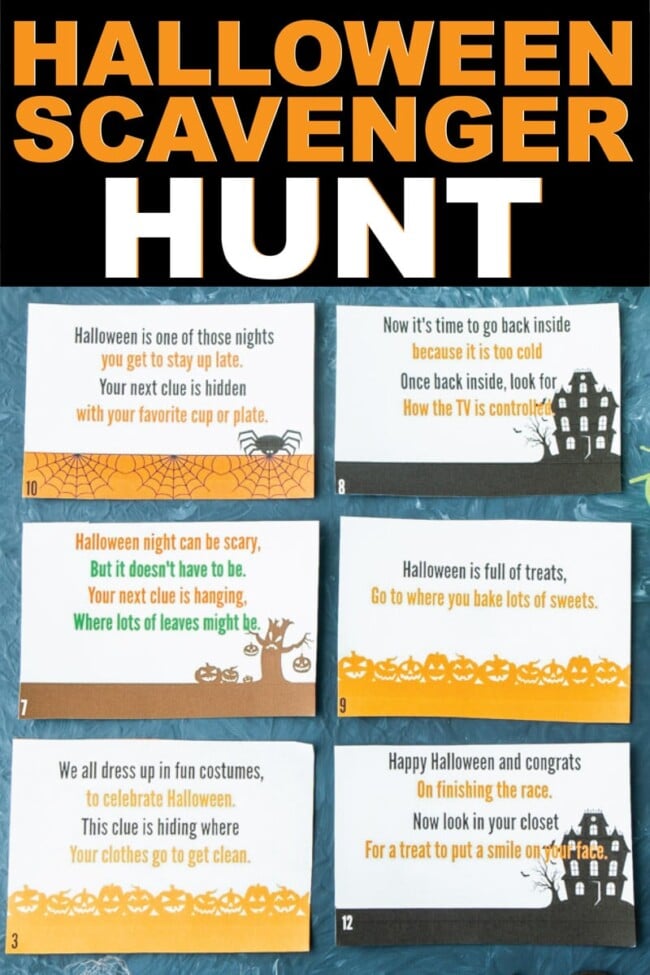 Halloween Scavenger Hunt Halloween games