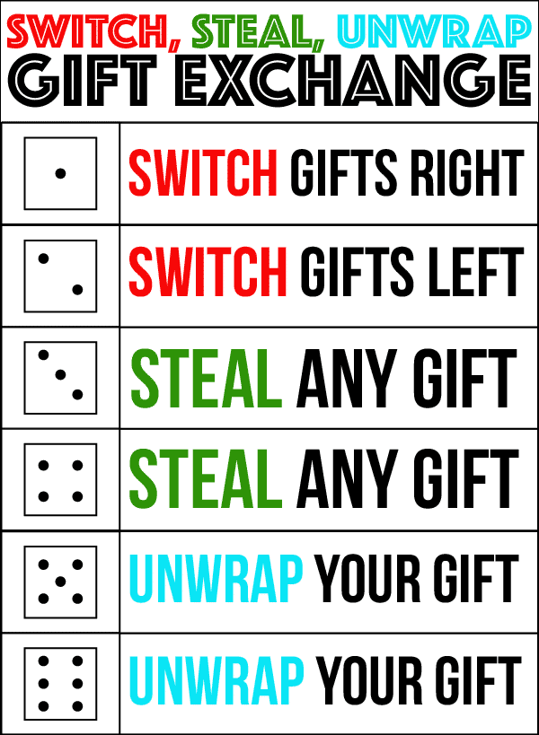 The Best Gift Exchange Game Ever Switch Steal Or Unwrap