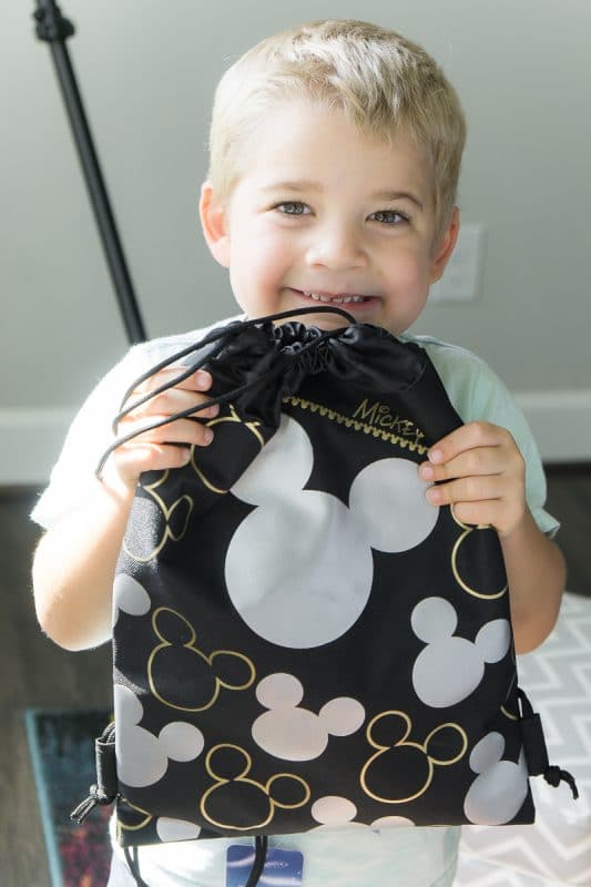 Mickey drawstring backpacks make great fish extender gifts